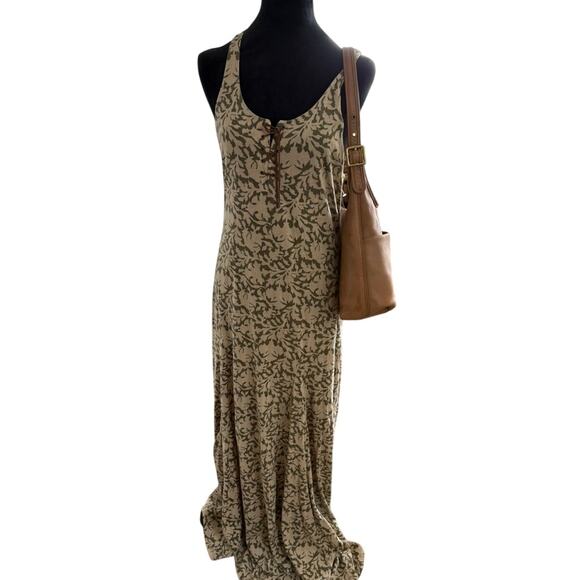 Women’s Size M Lauren Ralph Lauren Jeans Co. Maxi Dress Neutral Print - Picture 1 of 5